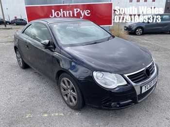 Location: South Wales - 2010 VOLKSWAGEN EOS TDI Convertible REG: YC10XAB, Keys: No, MOT Expiry date: 04/09/2026, 1968 Diesel, 6 Speed Manual Diesel, Former Keepers: 10