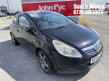 Location: South Wales - 2009 VAUXHALL CORSA CLUB AC CDTI E-FLEX 3 Door Hatchback REG: MT59CYW, Keys: No, MOT Expiry date: 10/12/2025, 1248 Diesel, 5 Speed Manual Diesel, Former Keepers: 7