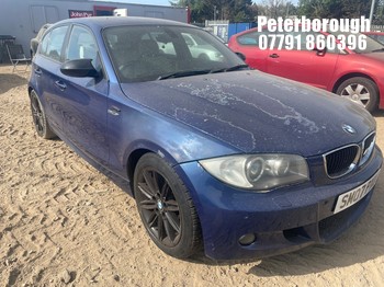 NOTE: ATF Registered Buyers ONLY - Location: Peterborough - 2007 BMW 120D M SPORT 5 Door Hatchback REG: SM07PXU,1995 Diesel, 6 Speed Manual Diesel, Former Keepers: 15