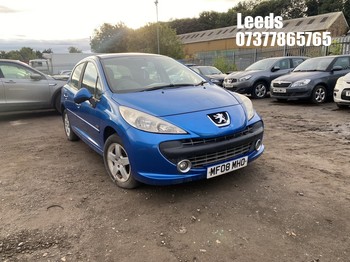 Location: Leeds - 2008 PEUGEOT 207 M:PLAY 5 Door Hatchback REG: MF08MHO, Keys: No, MOT Expiry date: 22-05-2026, 1360 Petrol, 5 Speed Manual Petrol, Former Keepers: 6
