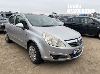 Location: Leeds - 2007 VAUXHALL CORSA CLUB A/C 5 Door Hatchback REG: YC57RXL, Keys: No, MOT Expiry date: 25-09-2026, 1229 Petrol, 5 Speed Manual Petrol, Former Keepers: 3