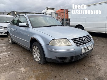 Location: Leeds - 2003 VOLKSWAGEN PASSAT SE TDI 4 Door Saloon REG: YG03YSL, Keys: No, MOT Expiry date: 14-04-2026, 1896 Diesel, 5 Speed Manual Diesel, Former Keepers: 3