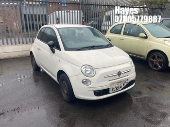 Location: Hayes - 2014 FIAT 500 POP 3 Door Hatchback REG: CX14XFZ, Keys: No, MOT Expiry date: 21/01/2026, 1242 Petrol, 5 Speed Manual Petrol, Former Keepers: 5