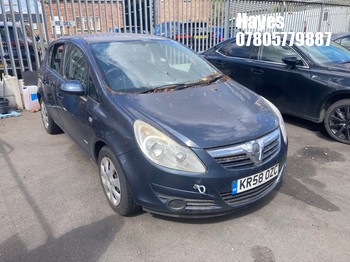 Location: Hayes - 2009 VAUXHALL CORSA CLUB A/C 5 Door Hatchback REG: KR58OZC, Keys: No, MOT Expiry date: 27/03/2026, 1229 Petrol, 5 Speed Manual Petrol, Former Keepers: 7