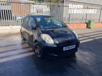 Location: Hayes - 2006 TOYOTA YARIS T3 5 Door Hatchback REG: GP06KYH, Keys: No, MOT Expiry date: 13/06/2025, 998 Petrol, 5 Speed Manual Petrol, Former Keepers: 7