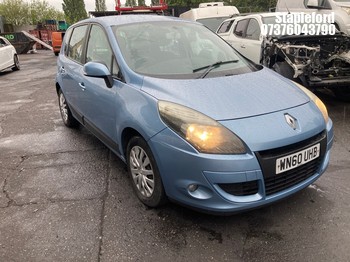 Location: Stapleford - 2010 RENAULT GRD SCENIC EXPRESSION DCI MPV REG: WN60UHB, Keys: Yes, MOT Expiry date: 26/01/2027, 1461 Diesel, 6 Speed Manual Diesel, Former Keepers: 6