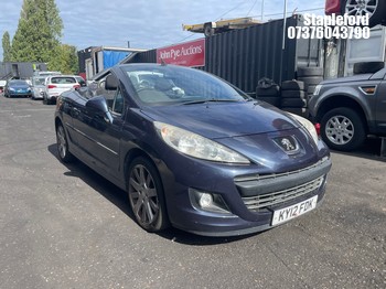 Location: Stapleford - 2012 PEUGEOT 207 CC ALLURE HDI Convertible REG: KY12FDK, Keys: Yes, MOT Expiry date: 02/06/2027, 1560 Diesel, 6 Speed Manual Diesel, Former Keepers: 2