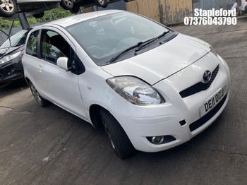 Location: Stapleford - 2011 TOYOTA YARIS T SPIRIT VVT-I 3 Door Hatchback REG: DE11OCJ, Keys: Yes, MOT Expiry date: 03/08/2026, 1329 Petrol, 6 Speed Manual Petrol, Former Keepers: 3