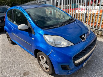 Location: Manchester - 2012 PEUGEOT 107 SPORTIUM 3 Door Hatchback REG: FT61UZE, 998 Petrol, 5 Speed Manual Petrol, Former Keepers: 5, Keys: No, MOT Expiry date: 20/01/2027