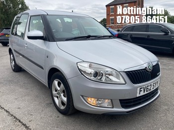 Location: Nottingham - 2012 SKODA ROOMSTER GREENLINE TDI CR MPV REG: FV62SYY, 1199 Diesel, 5 Speed Manual Diesel, Former Keepers: 4, Keys: Yes, MOT Expiry date: 27/04/2027