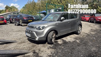 Location: Farnham - 2014 KIA SOUL CONNECT + SOUL 5 Door SUV REG: GY64WGM, Keys: Yes, MOT Expiry date: 25/11/2026, 1591 CC Petrol, 6 Speed Manual Petrol, Former Keepers: 3