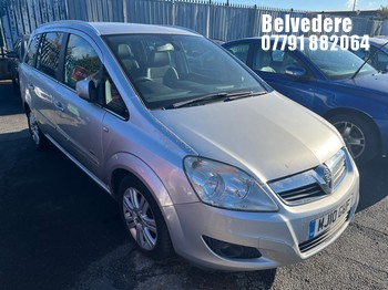 Location: BELVEDERE - 2010 VAUXHALL ZAFIRA DESIGN MPV REG: MJ10GUF, 1598cc Petrol, 5 Speed Manual Petrol, Former Keepers: 4, Keys: No, MOT: Expiry date16.03.2026