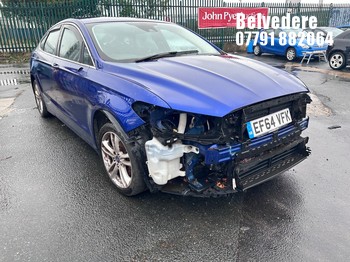 Location: Belvedere - 2015 FORD MONDEO TITANIUM AUTO 5 Door Hatchback REG: EF64VFK, Keys: No, MOT Expiry date: 12/09/2026, 1999 Petrol, 6 Speed Auto Petrol, Former Keepers: 3