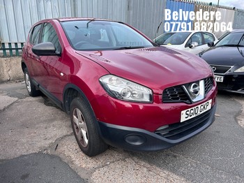 Location: Belvedere - 2010 NISSAN QASHQAI VISIA 5 Door Hatchback REG: SG10GKP, Keys: No, MOT Expiry date: 30/10/2026, 1598 Petrol, 5 Speed Manual Petrol, Former Keepers: 9