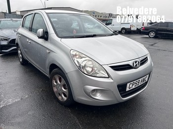 Location: Belvedere - 2009 HYUNDAI I20 COMFORT 5 Door Hatchback REG: CP59HWC, Keys: No, MOT Expiry date: 18/11/2025, 1248 Petrol, 5 Speed Manual Petrol, Former Keepers: 5