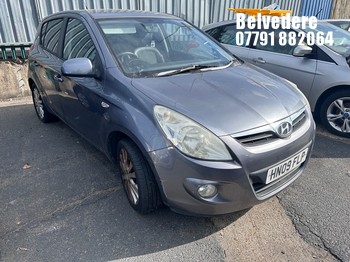 Location: Belvedere - 2009 HYUNDAI I20 STYLE 5 Door Hatchback REG: HN09FLP, Keys: No, MOT Expiry date: 19/03/2026, 1396 Petrol, 5 Speed Manual Petrol, Former Keepers: 5