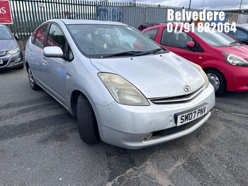 Location: Belvedere - 2007 TOYOTA PRIUS T4 VVT-I AUTO 5 Door Hatchback REG: SM07PNV, Keys: No, MOT Expiry date: 29/01/2027, 1497 Hybrid Electric, Variable 1 Speed Auto Petrol/E, Former Keepers: 8