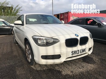 Location: Edinburgh - 2013 BMW 114I ES 3 Door Hatchback REG: SR13EWK, Keys: No, MOT Expiry date: 11/04/2026, 1598 Petrol, 6 Speed Manual Petrol, Former Keepers: 5