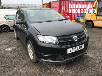 Location: Edinburgh - 2016 DACIA SANDERO AMBIANCE 5 Door Hatchback REG: SE16LUY, Keys: No, MOT Expiry date: 18/12/2025, 1149 Petrol, 5 Speed Manual Petrol, Former Keepers: 4