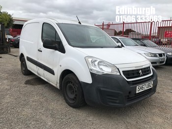 Location: Edinburgh - 2017 PEUGEOT PARTNER PROFESSION L1 BLU Panel Van REG: SH67UBZ, Keys: No, MOT Expiry date: 07/12/2026, 1560 Diesel, 5 Speed Manual Diesel, Former Keepers: 4