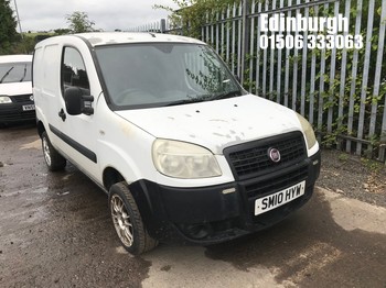 Location: Edinburgh - 2010 FIAT DOBLO CARGO MULTIJET 16V Panel Van REG: SM10HYW, Keys: No, MOT Expiry date: 15/09/2026, 1248 Diesel, 5 Speed Manual Diesel, Former Keepers: 6