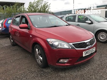 Location: Edinburgh - 2009 KIA CEED 2 ECODYNAMICS CRDI 5 Door Hatchback REG: SM59UCZ, Keys: No, MOT Expiry date: 13/05/2027, 1582 Diesel, 6 Speed Manual Diesel, Former Keepers: 2