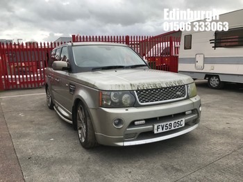 Location: Edinburgh - 2009 LAND ROVER RANGE ROVER SP HSE TDV8 A Estate REG: FV59OSC, Keys: No, MOT Expiry date: 21/03/2025, 3628 Diesel, 6 Speed Auto Diesel, Former Keepers: 5