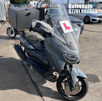 NOTE: ATF Registered Buyers ONLY - Location: Belvedere - 2021 YAMAHA GPD125-A NMAX 125 ABS Scooter REG: LP21ZSW, Keys: No, 125 Petrol, AUTO, Former Keepers: 8
