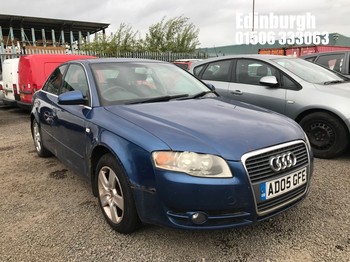 Location: Edinburgh - 2005 AUDI A4 SE TDI 4 Door Saloon REG: AD05GFE, Keys: No, MOT Expiry date: 24/01/2026, 1986 Diesel, 6 Speed Manual Diesel, Former Keepers: 6