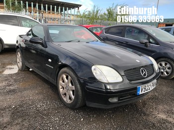 Location: Edinburgh - 1999 MERCEDES SLK 230 KOMPRESSOR AUTO Convertible REG: V922PKN, Keys: No, MOT Expiry date: 28/04/2026, 2295 Petrol, 5 Speed Auto Petrol, Former Keepers: 6