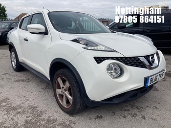 Location: Nottingham - 2016 NISSAN JUKE VISIA 5 DOOR HATCHBACK REG: BL16TKF, 1598cc PETROL, 5 SPEED MANUAL PETROL, Former Keepers: 1, Keys: Yes, MOT Expiry date: 24/12/2026
