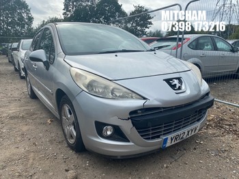 Location: Mitcham - 2012 PEUGEOT 207 SPORTIUM 5 Door Hatchback REG: YR12XYV, Keys: No, MOT Expiry date: 16/10/2026, 1360 Petrol, 5 Speed Manual Petrol, Former Keepers: 7