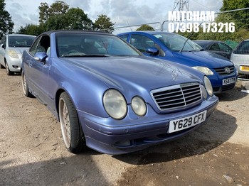 Location: Mitcham - 2001 MERCEDES-BENZ 320 Convertible REG: Y629CFX, Keys: No, MOT Expiry date: 23/05/2026, 3200 Petrol, Automatic, Former Keepers: 7