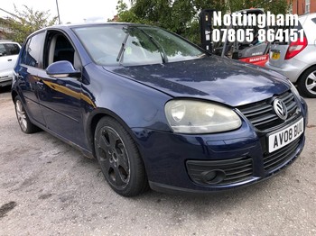 Location: Nottingham - 2008 VOLKSWAGEN GOLF GT SPORT TDI 170 5 Door Hatchback REG: AV08BUU, Keys: No, MOT Expiry date: 14/03/2026, 1968 Diesel, 6 Speed Manual Diesel, Former Keepers: 3