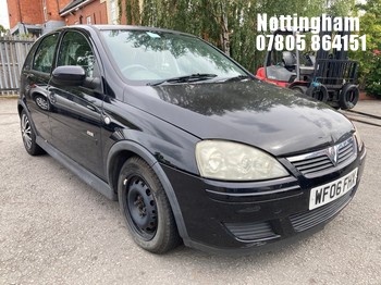 Location: Nottingham - 2006 VAUXHALL CORSA DESIGN 16V TWINPORT 5 Door Hatchback REG: WF06FHX, Keys: No, MOT Expiry date: 15/09/2026, 1364 Petrol, 5 Speed Manual Petrol, Former Keepers: 5