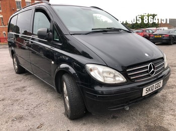 Location: Nottingham - 2010 MERCEDES VITO 111 CDI LONG Van With Side Windows REG: SK10GDZ, Keys: No, MOT Expiry date: 10/12/2025, 2148 Diesel, 6 Speed Manual Diesel, Former Keepers: 6