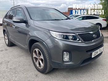 Location: Nottingham - 2014 KIA SORENTO KX-2 SAT NAV CRDI ESTATE REG: GD14TUJ, 2199cc DIESEL, 6 SPEED MANUAL DIESEL, Former Keepers: 2, Keys: Yes, MOT Expiry date: 24/08/2026