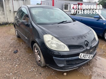 Location: Peterborough - 2007 RENAULT CLIO EXTREME 3 Door Hatchback REG: LV07XLN, Keys: No, MOT Expiry date: 17/05/2027, 1149 Petrol, 5 Speed Manual Petrol, Former Keepers: 8