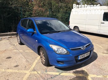 Location: Brentwood - 2010 HYUNDAI I30 COMFORT 5 Door Hatchback REG: EK10YSX, Keys: No, MOT Expiry date: 15/08/2026, 1591 Petrol, 5 Speed Manual Petrol, Former Keepers: 10
