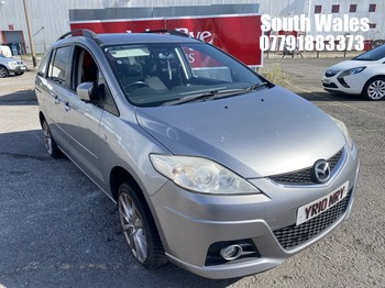 Location: South Wales - 2010 MAZDA 5 TAKARA D MPV REG: YR10NRY, Keys: No, MOT Expiry date: 09/05/2026, 1798 Petrol, 5 Speed Manual Petrol, Former Keepers: 7