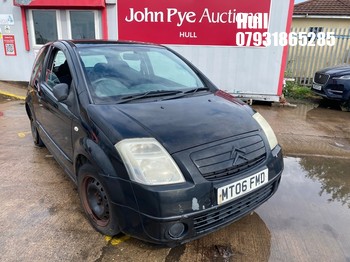 Location: Hull - 2006 CITROEN C2 DESIGN 3 Door Hatchback REG: MT06FMD, Keys: No, MOT Expiry date: 28/02/2025, 1124 Petrol, 5 Speed Manual Petrol, Former Keepers: 8