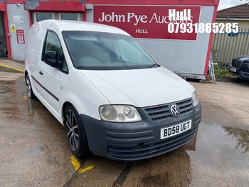 Location: Hull - 2008 VOLKSWAGEN CADDY C20 TDI 104 Car Derived Van REG: BD58UGT, Keys: No, MOT Expiry date: 22/05/2026, 1896 Diesel, 5 Speed Manual Diesel, Former Keepers: 6