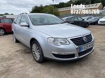 Location: Leeds - 2009 VOLKSWAGEN PASSAT HIGHLINE TDI 110 Estate REG: VX09WSN, 1968cc Diesel, 5 Speed Manual Diesel, Former Keepers: 3, Keys: No, MOT: Expiry date21-07-2026