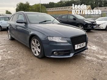 Location: Leeds - 2011 AUDI A4 AVANT SE TDI AUTO Estate REG: FY61NTJ, Keys: No, MOT Expiry date: 08-09-2026, 1968 Diesel, Variable 1 Speed Auto Diesel, Former Keepers: 9