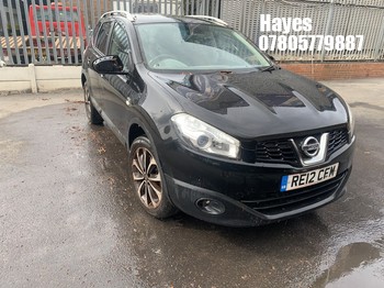 Location: HAYES / HEATHROW - 2012 NISSAN QASHQAI N-TEC + 2 4X4 CVT 5 Door Hatchback REG: RE12CFM, 1997cc Petrol, Variable Speed Auto Petrol, Former Keepers: 3, Keys: No, MOT: Expiry date26/03/2027