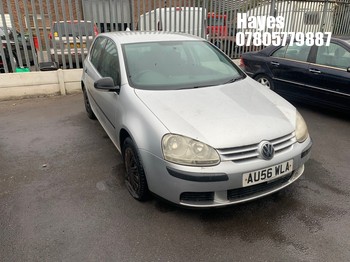 Location: Hayes - 2006 VOLKSWAGEN GOLF FSI S 5 Door Hatchback REG: AU56WLA, Keys: No, MOT Expiry date: 11/06/2026, 1598 Petrol, 6 Speed Manual Petrol, Former Keepers: 4