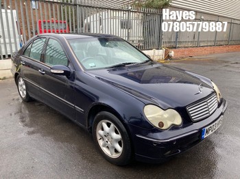 Location: Hayes - 2003 MERCEDES C200 KOMP. ELEGANCE SE A 4 Door Saloon REG: MP03HVS, Keys: No, MOT Expiry date: 10/07/2026, 1796 Petrol, 5 Speed Auto Petrol, Former Keepers: 5