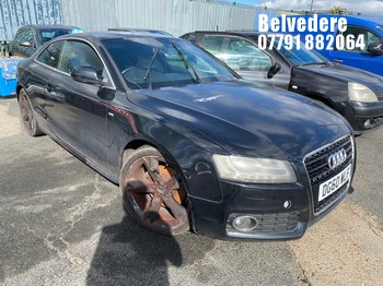 Location: Belvedere - 2010 AUDI A5 S LINE SP ED TFSI 180 Coupe REG: DG60WLF, Keys: No, MOT Expiry date: 10/02/2026, 1984 Petrol, 6 Speed Manual Petrol, Former Keepers: 7