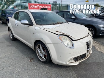 Location: Belvedere - 2009 ALFA ROMEO MITO VELOCE T 3 Door Hatchback REG: SM09ZZE, Keys: No, MOT Expiry date: 12/11/2024, 1368 Petrol, 6 Speed Manual Petrol, Former Keepers: 4