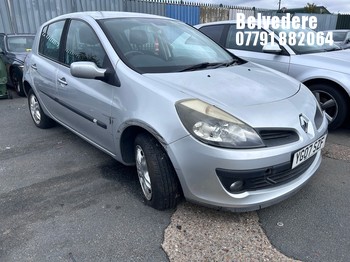 Location: Belvedere - 2007 RENAULT CLIO DYNAMIQUE VVT A 5 Door Hatchback REG: YG07SZF, Keys: No, MOT Expiry date: 29/07/2026, 1598 Petrol, 4 Speed Auto Petrol, Former Keepers: 3